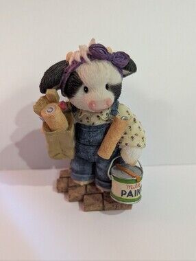 Marys Moo Moos "Moo Make The World A Better Place" Cow Figure EUC *BINU